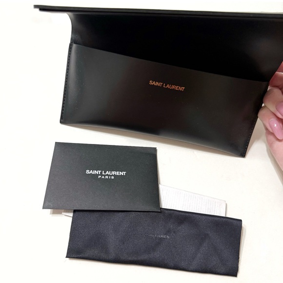 YSL SAINT LAURENT SL 557 BLACK CAT EYE OVAL SUNGLASSES - Picture 9 of 16